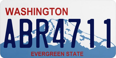 WA license plate ABR4711