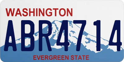 WA license plate ABR4714