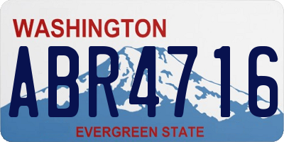 WA license plate ABR4716