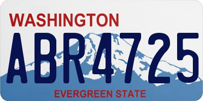 WA license plate ABR4725
