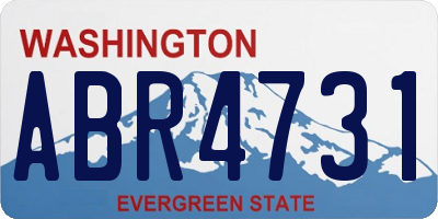 WA license plate ABR4731