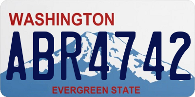 WA license plate ABR4742