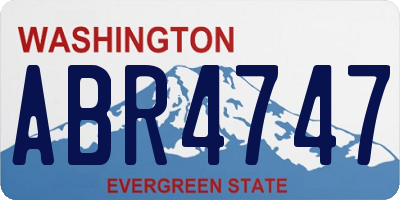 WA license plate ABR4747