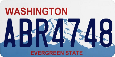 WA license plate ABR4748