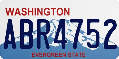 WA license plate ABR4752