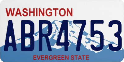 WA license plate ABR4753