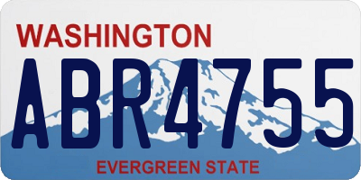 WA license plate ABR4755