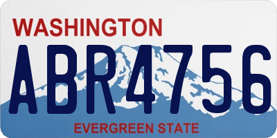 WA license plate ABR4756
