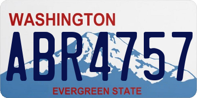 WA license plate ABR4757