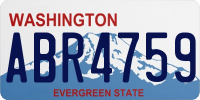 WA license plate ABR4759