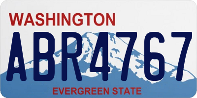 WA license plate ABR4767