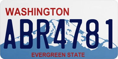 WA license plate ABR4781