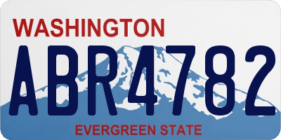 WA license plate ABR4782