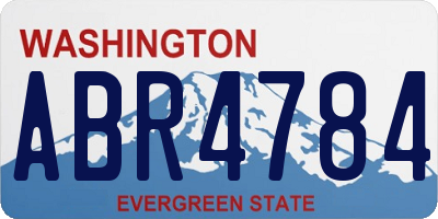 WA license plate ABR4784