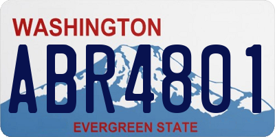 WA license plate ABR4801