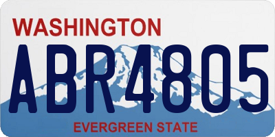 WA license plate ABR4805