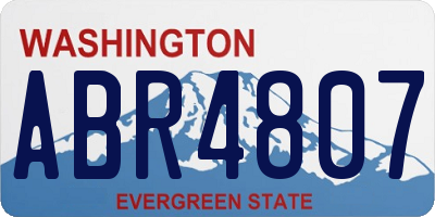 WA license plate ABR4807