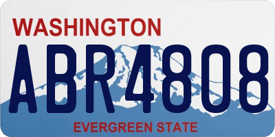WA license plate ABR4808