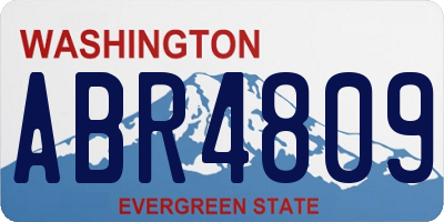 WA license plate ABR4809