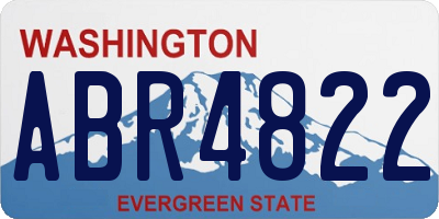 WA license plate ABR4822