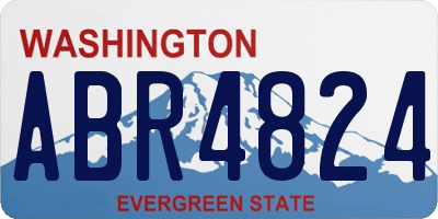WA license plate ABR4824