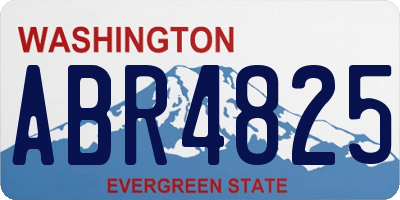 WA license plate ABR4825