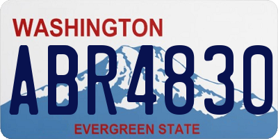 WA license plate ABR4830