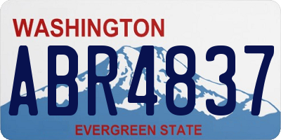 WA license plate ABR4837