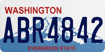WA license plate ABR4842