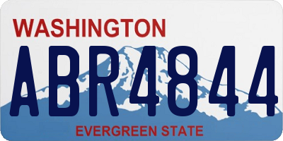 WA license plate ABR4844