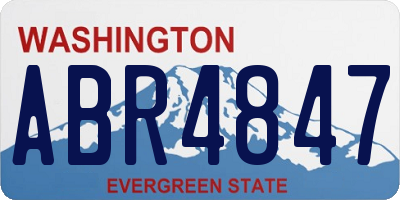 WA license plate ABR4847