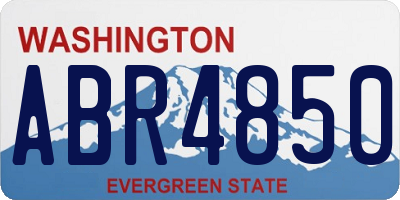 WA license plate ABR4850