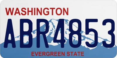 WA license plate ABR4853