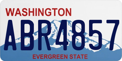 WA license plate ABR4857