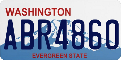 WA license plate ABR4860