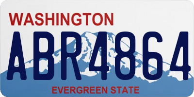 WA license plate ABR4864