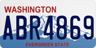 WA license plate ABR4869