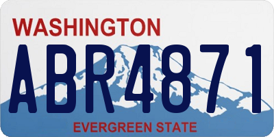 WA license plate ABR4871