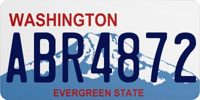 WA license plate ABR4872
