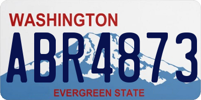 WA license plate ABR4873