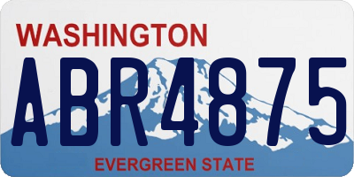 WA license plate ABR4875
