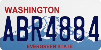 WA license plate ABR4884
