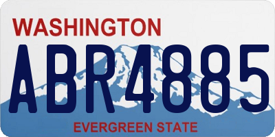 WA license plate ABR4885