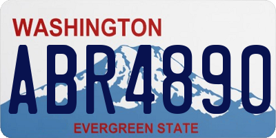 WA license plate ABR4890