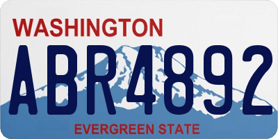 WA license plate ABR4892