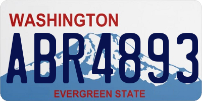 WA license plate ABR4893