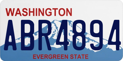 WA license plate ABR4894