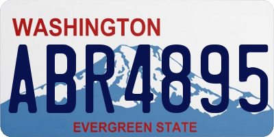 WA license plate ABR4895