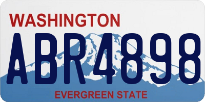 WA license plate ABR4898