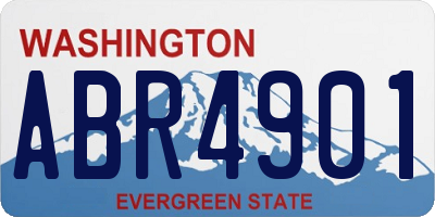 WA license plate ABR4901